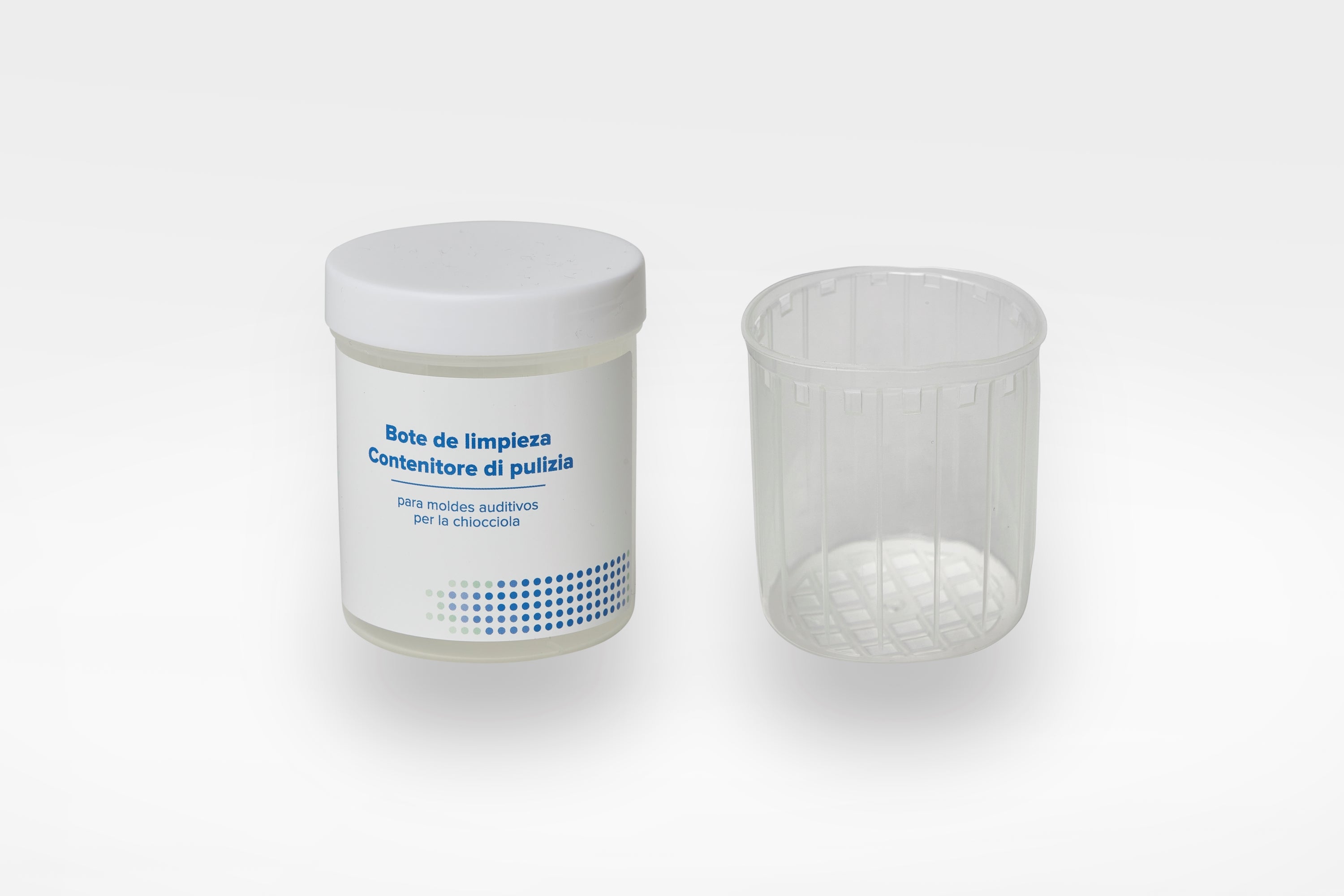 Bote para pastillas de limpieza de audífonos