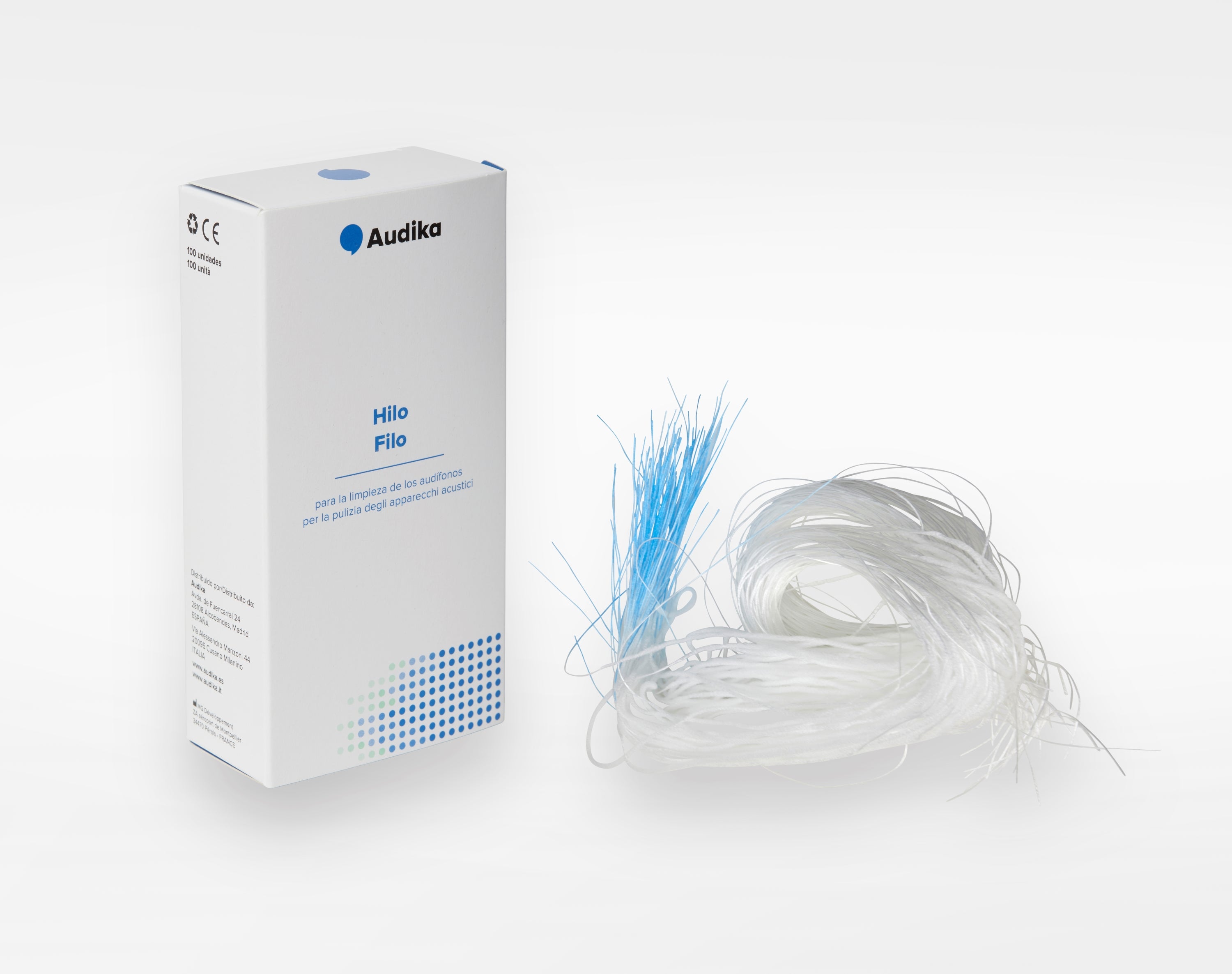 Hilo de limpieza para audífonos