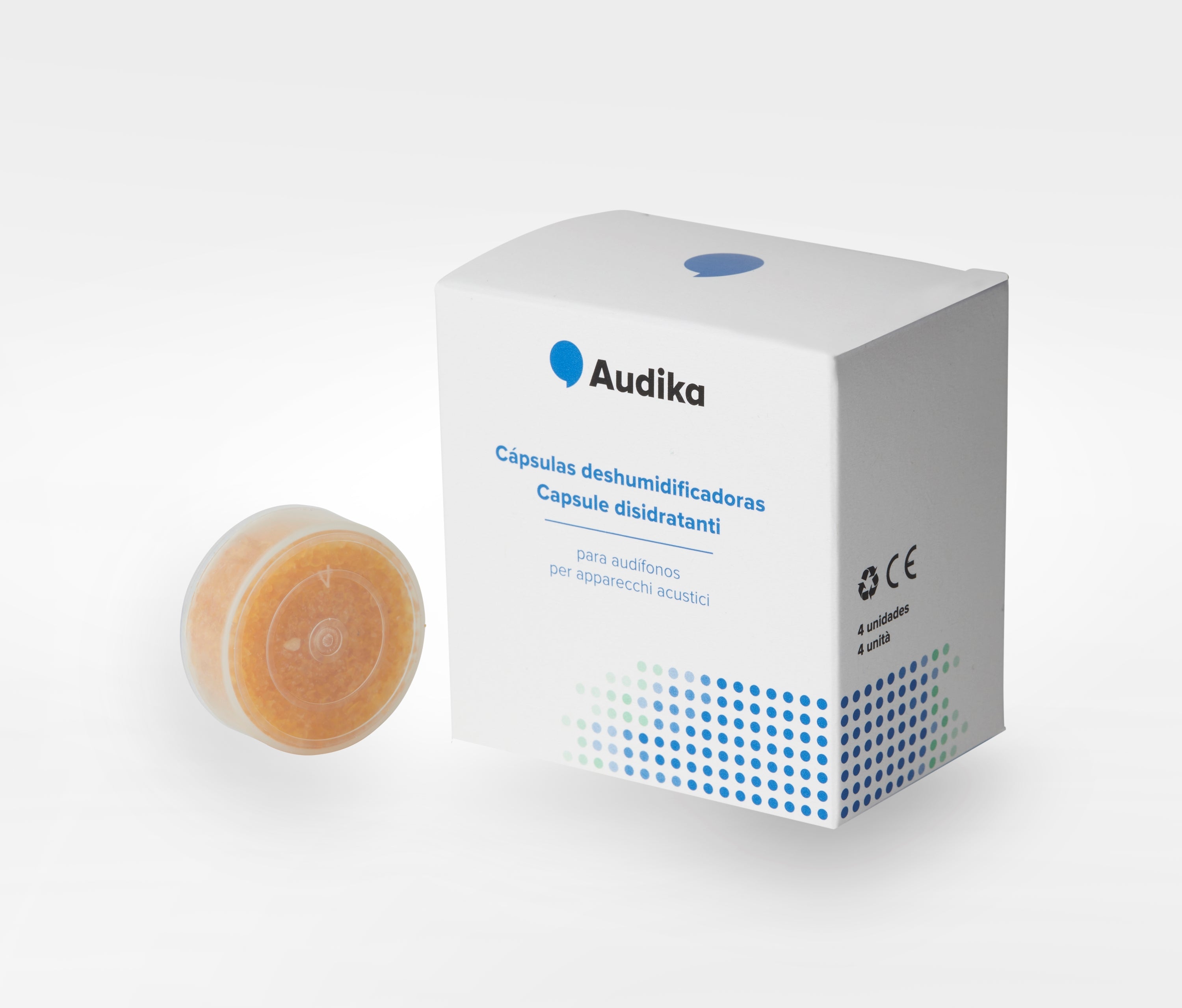 Pastillas deshumificadoras para audífonos