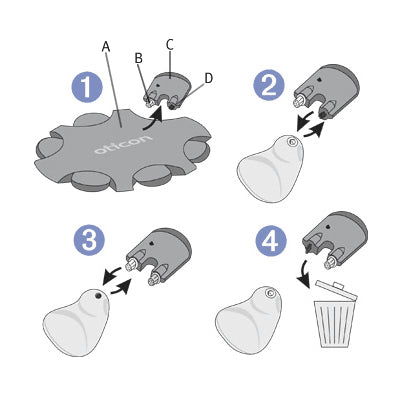 Filtros NoWax para audífonos (6 uds.)